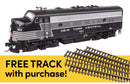 Walthers HO 11413 EMD F7A Locomotive Standard DC with WalthersTrack Code 83 Flex Track 5-Pack, New York Central