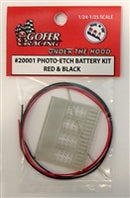 Gofer Racing 20001 Photo Etch Battery Kit Red & Black