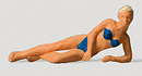 Preiser HO 28073 Individual Figures, Recreation & Sports, Reclining Female Swimmer