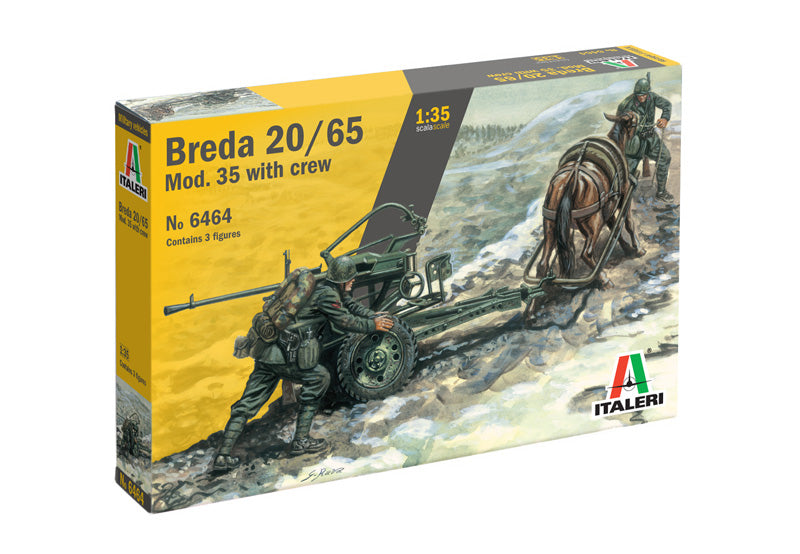 Italeri Horse Drawn Breda 20 Gun/65 Mod.35 w/Soldiers 1/35