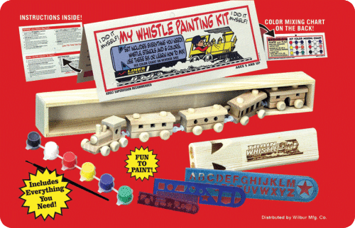 Brooklyn Peddler MY WHISTLE AND TRAIN PAINTING KIT