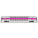 PREORDER Atlas 50006645 Multi-Level Commuter Cab Car & Coach/Toilet Coach Set - Ready to Run -- Massachusetts Bay Transportation Authority 1817, Coach 757, 769 (silver, pur, N