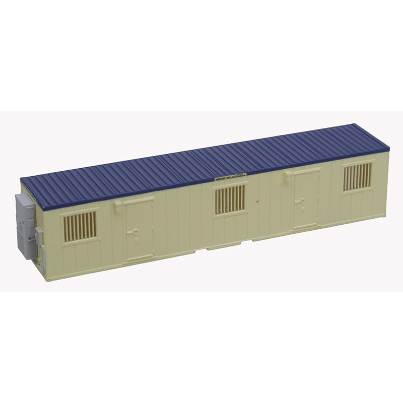 Atlas 70000234 40' Mobile Office Container - Assembled -- Mobile Mini (tan, blue), N Scale
