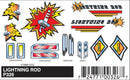 Pine Car 326 Lightning Rod Stick-On