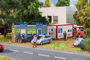 PREORDER Faller HO 180338 Portable Office Containers, German Police and Red Cross