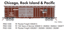 PREORDER Athearn Roundhouse RND-1006 HO 50ft Double Sliding Door Boxcar, RI ‘Rocket Freight’