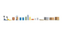 PREORDER Noch HO 14823 Freight Station/Loading Dock Accessories (16-Pack)