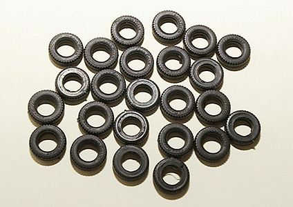 Trident Miniatures 96039 Military Accessories -- Tires - 7/16" 11mm Diameter, HO Scale