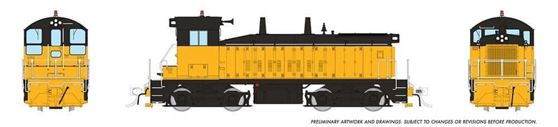 PREORDER Rapido 027099 HO EMD SW9 - Standard DC -- Painted, Unlettered (yellow, black)