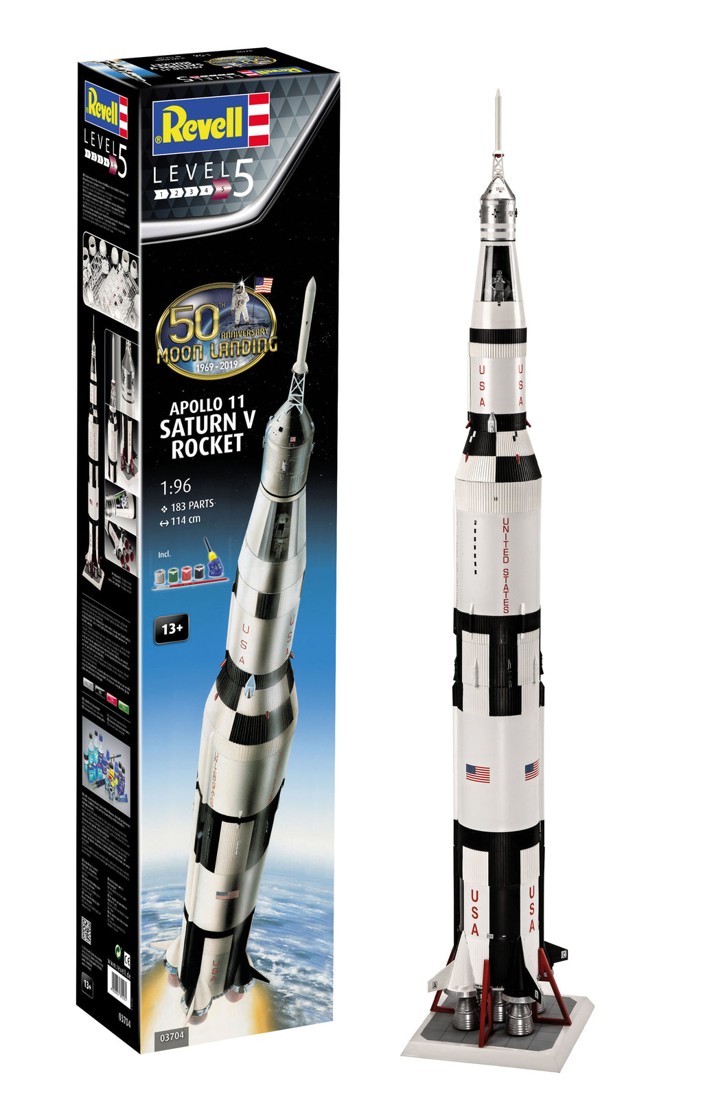 その他 Revell Apollo 11 Saturn V Rocket 1:144 Revell Apollo 11 Saturn V Model 1:144 Scale Plastic Model