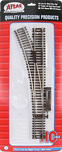 Atlas Model Railroad Co. 150-544 Code 83 Snap-Switch(R) Manual Turnout - 22" Radius, Left Hand, HO