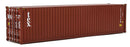 Walthers SceneMaster 949-8266 40' Hi-Cube Corrugated-Side Container - Assembled -- TEX (brown, white), HO Scale
