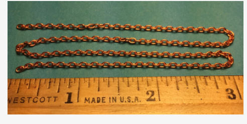 A Line Product 116-29270 Brass Chain - 12" -- 13 Links Per Inch