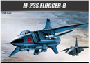Academy Models 12445 Mig23S Flogger B Fighter - Plastic Model Airplane Kit - 1/72
