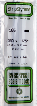 Evergreen Scale 166 .080 X .125 Dimensional Strips