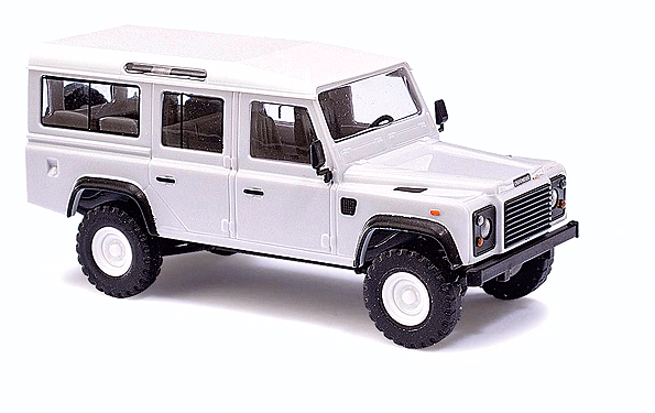 Busch Gmbh & Co Kg 50300 1983 Land Rover Defender SUV - Assembled -- White, HO Scale