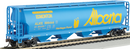 Bachmann 19138 Alberta/Edmonton - 4 Bay Cylindrical Grain Hopper, HO