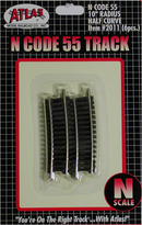 Atlas 2011 N C55 1/2 10' RADIUS 6pc, N Scale