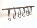 Micro Engineering 75550 210' Tall Steel Viaduct, Low Bridge w/Bents -- 7 30' Spans, 6 1,2,or 3-Story Bents, 29"L x 10 5/8", 7 1/2" or 4 1/4" H, HO Scale