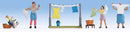 Noch Gmbh 15595 Laundry Day - 4 figures, Clothesline, Hampers, HO