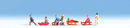 Noch Gmbh 15819 Children in the Snow - 6 Kids, 4 Sleds & Snowman, HO