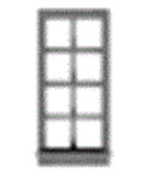 Tichy Train Group 2541  4/4 DBL HUNG WINDOW, N Scale