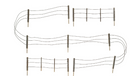 Woodland Scenics A2980 Barbed Wire Fence, HO
