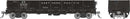 PREORDER Rapido 163002A HO NP 40' Drop-Bottom Gondola - Ready to Run -- Northern Pacific (1940 Scheme, black, white)