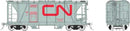 PREORDER Rapido 149010A HO Enterprise 2-Bay Covered Hopper - Ready to Run -- Canadian National (MOW, gray, red, Noodle Logo)