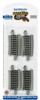 Bachmann 44530 E-Z Track HO Nickel Silver 1/3 18" RADIUS TRACK...