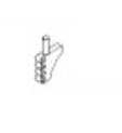 Cal-Scale Train Parts 480 Piping Bracket-4 Hole (6), HO