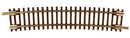 Atlas Model Railroad Co. 150-2021 Code 55 Track w/Nickel-Silver Rail & Brown Ties -- 16-1/4" Radius Half Curve pkg(6), N scale
