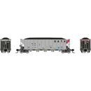 Rapido 538016A AutoFlood III Rapid Discharge Coal Hopper - Ready to Run -- GATX Leasing GGPX Set 2 (silver, red, black), N Scale