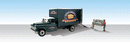 Woodland Scenics AS5545 Rusty Springs Furniture (Mid 50s Box Van W/2 Figures & Couch), HO Scale