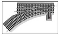 Lionel 612017 FasTrack(TM) Track w/Roadbed - 3-Rail - Manual Turnout (Switch) O-36 Left Hand