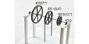 Tichy Train Group 8311 6' Diameter Sheave-Pillow Blocks -- 2 Sheaves, 4 Pillow Blocks, HO Scale