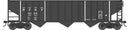 PREORDER Bowser 43485 HO 70-Ton 14-Panel 3-Bay Hopper - Ready to Run -- Richmond, Fredericksburg & Potomac