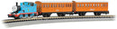 Bachmann 24028 Thomas with Annie and Clarabel Train Set - Standard DC - Thomas and Friends(TM - Thomas the Tank Engine, 2 Cars, E-Z Track Circle, Controller and Instructions, N Scale
