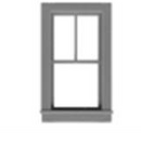 Tichy Train Group 8218 Ho 2/1 DBL HUNG WINDOW 12pcs