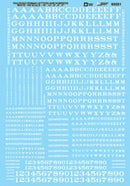 Microscale Industries 70001 Alphabets & Numbers - Railroad Roman -- White, N Scale