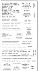 Tichy Train Group 9110 Ho WRECK TRAIN DECAL Wht RR