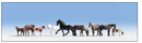 Walthers SceneMaster 949-6074 Majestic Horses pkg(9), HO