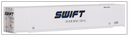 Walthers SceneMaster 949-8509 53' Singamas Corrugated Side Container - Ready to Run -- Swift (white, blue), HO