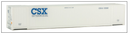 Walthers SceneMaster 949-8520 53' Singamas Corrugated-Side Container - Assembled -- CSX (white, blue), HO