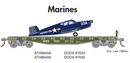 PREORDER Athearn ATH96458 HO 40' Flat Car w/Plane, DODX/Marines