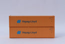 Jacksonville Terminal Company 405184 HAPAG LlOYD (Faded scheme) set #2, High Cube corrugated side steel containers. JTC # 405184, N Scale