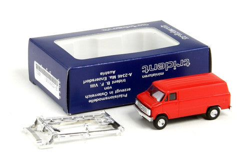 Trident Miniatures 900462 Chevrolet Vans -- Cargo Van (red), HO Scale