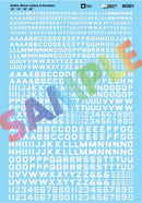 Microscale Industries 90301 Alphabet & Number Decal Set -- Gothic Block (white) 10", 14", 18", 20", HO Scale