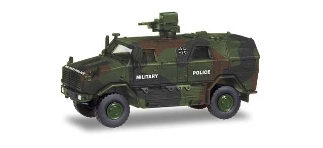 Herpa Models 746700 ATF Dingo 2 Armored Truck - Assembled -- German Army (camouflage), HO Scale