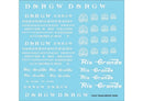 Tichy Train Group 10406 D&RGW Roadname Set White Decal, HO Scale